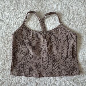 Beyond Yoga Slim Racerback Snake Print Crop Tank